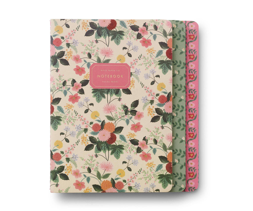 Set of 3 Rifle Paper Co.® Dahlia Notebooks