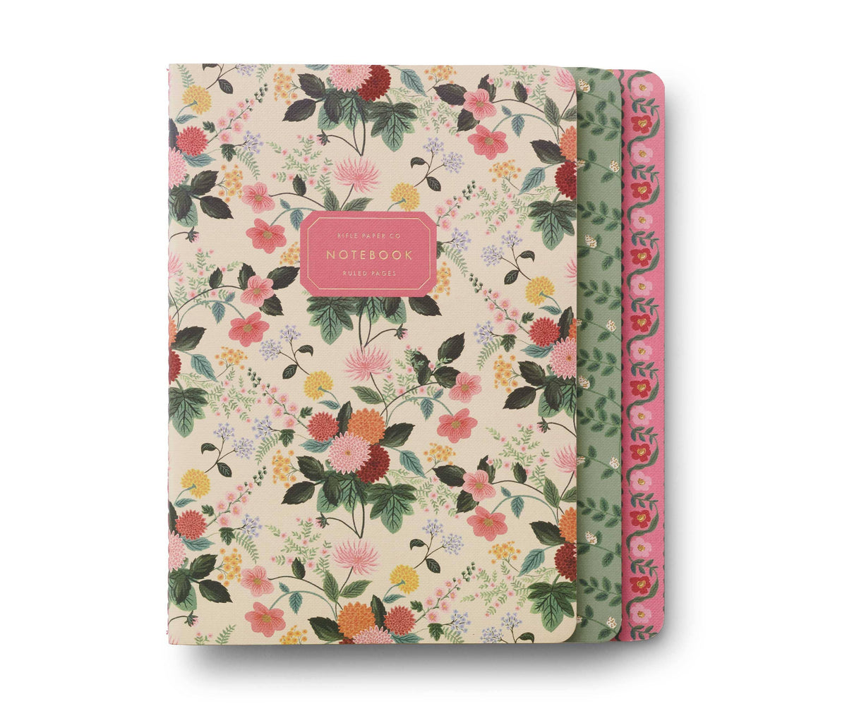 Set of 3 Rifle Paper Co.® Dahlia Notebooks
