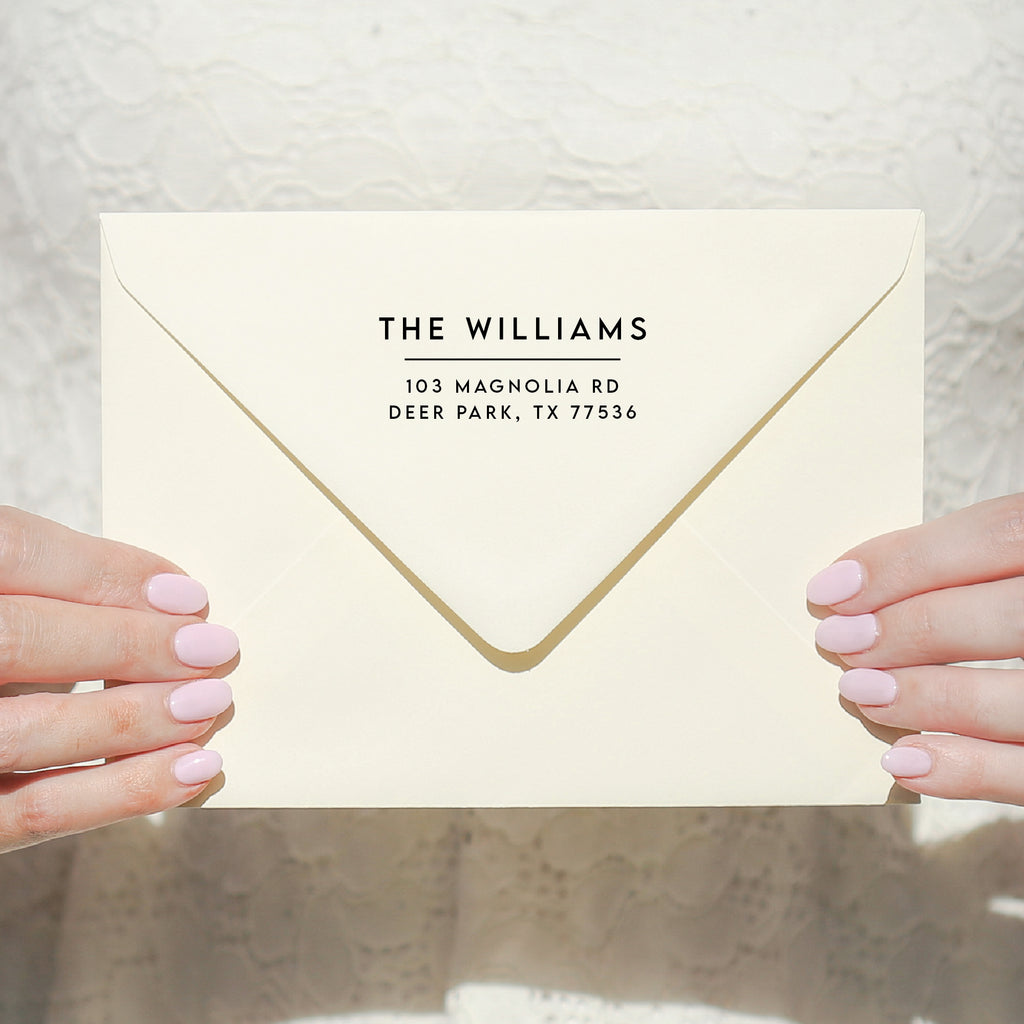 Family Name Return Address Stamp