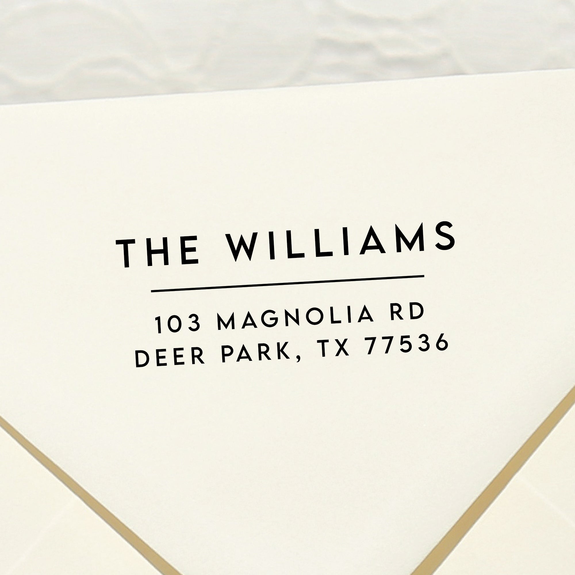 Family Name Return Address Stamp