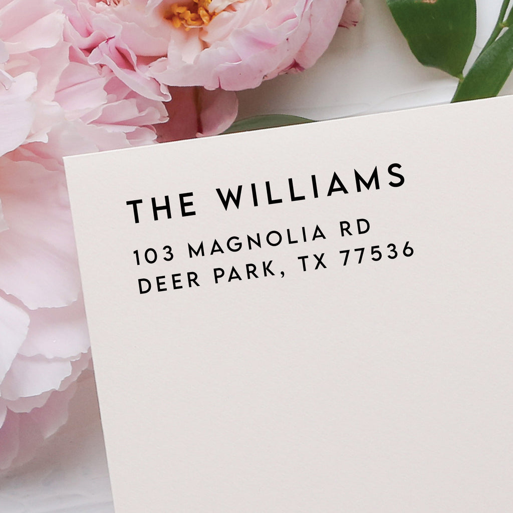 Family Name Return Address Stamp